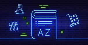 Lab relocation glossary with various icons