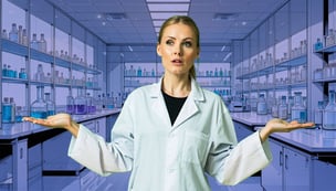 Scientist weighing distributors or suppliers