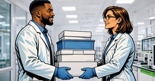 a pair of scientists working together in research and development
