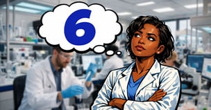 black female scientist thinking number 6