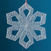 Snowflake made of bubble wrap