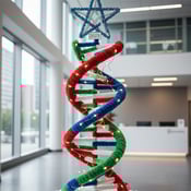 DNA double helix made with pipe cleaners