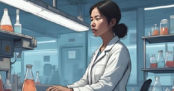 Illustration of scientist during procurement
