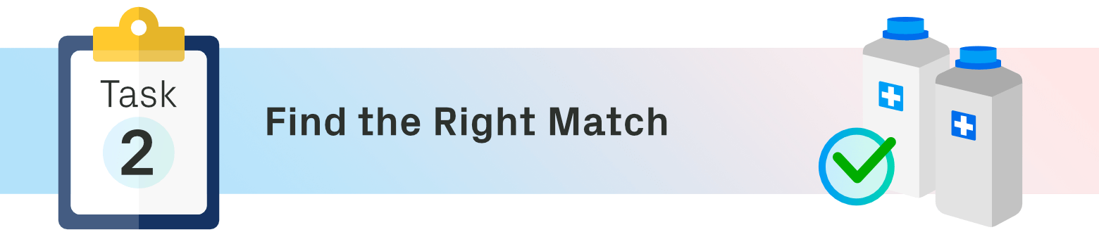 Find the right match