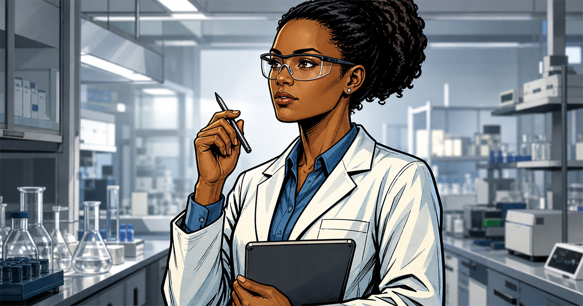 scientist thinking about procurement steps