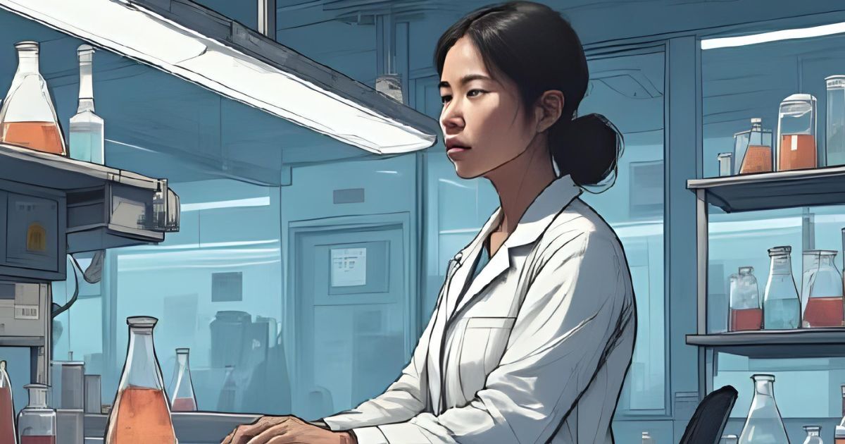 Illustration of scientist during procurement