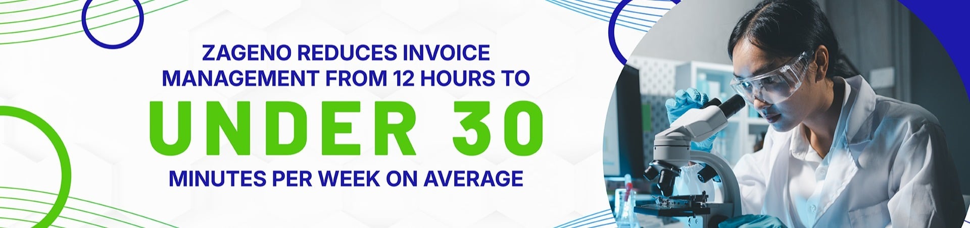 ZAGENO reduces invoice management from 12 hours to under 30 minutes per week on average ZAGENO reduces invoice management from 12 hours to under 30 minutes per week on average