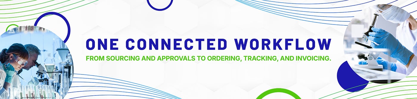 ONE CONNECTED WORKFLOW FROM SOURCING AND APPROVALS TO ORDERING, TRACKING, AND INVOICING.